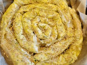 Tarte filo aux courgettes et jambon