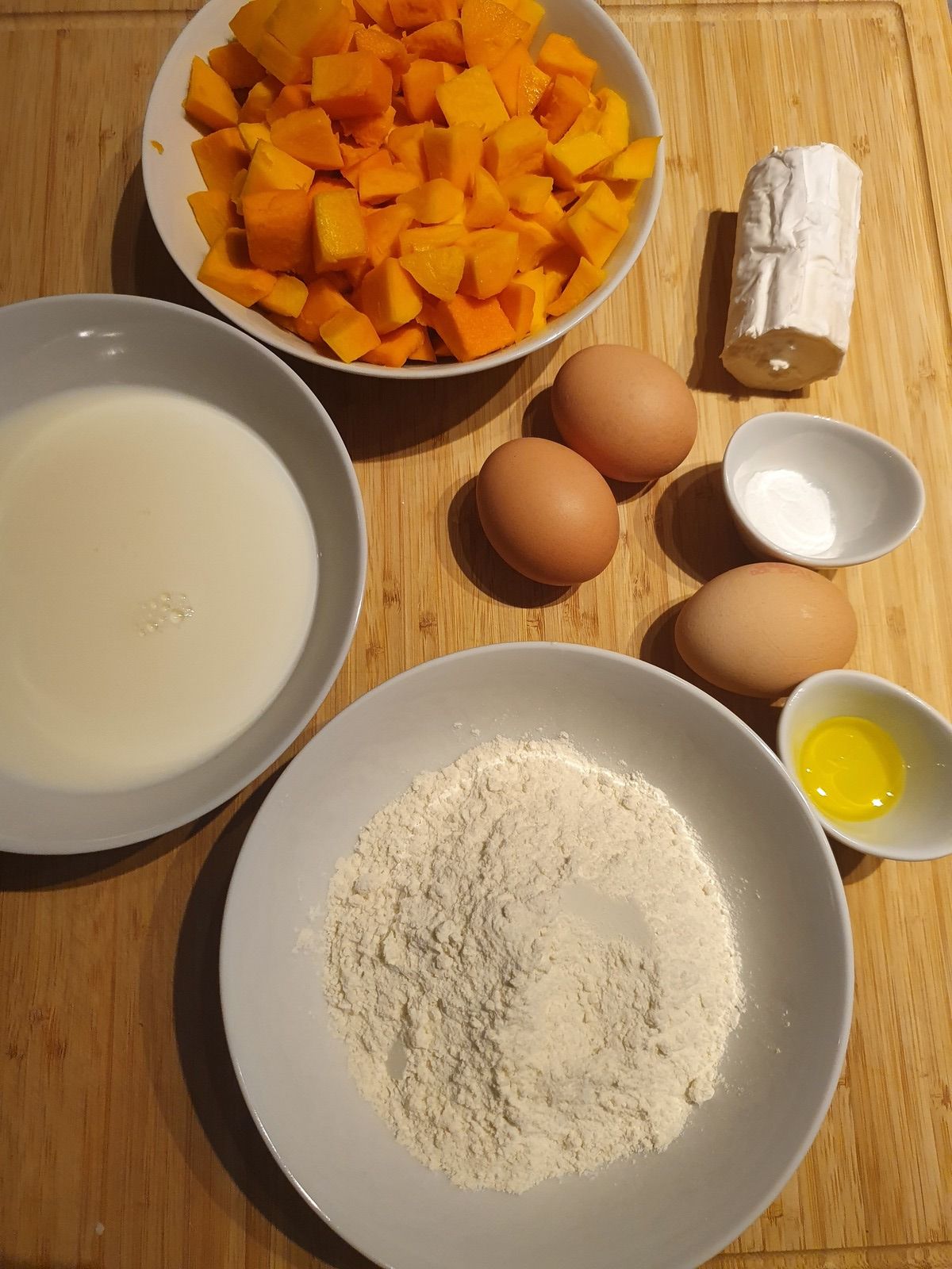 Blinis de potimarron au chèvre