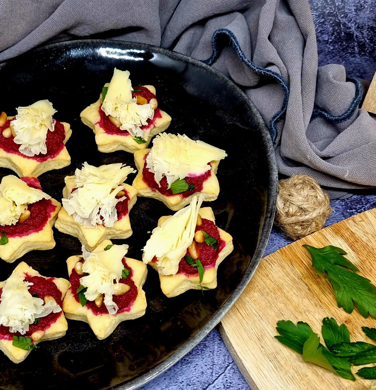 Crackers betterave et tête de moine