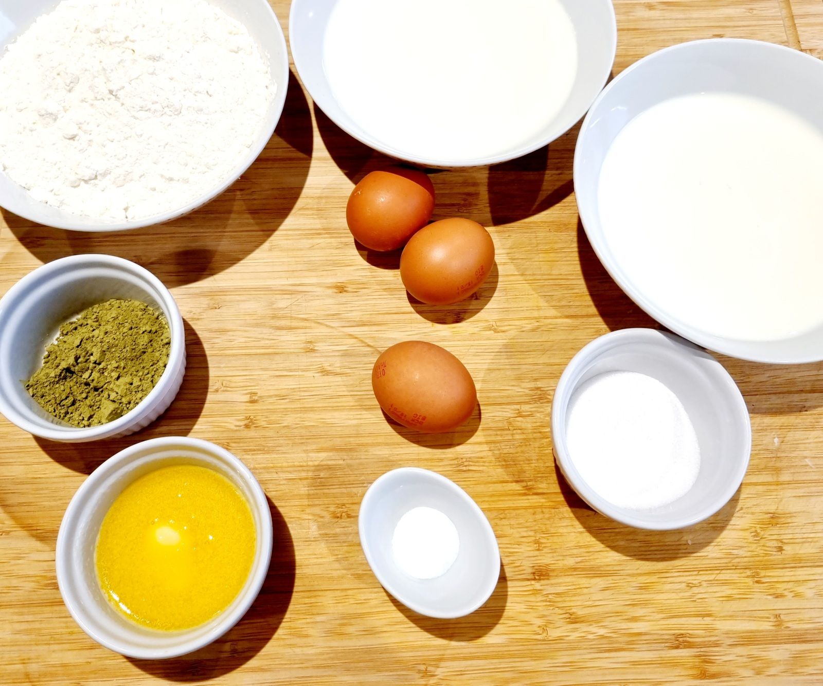 Crêpes tourbillon au thé matcha