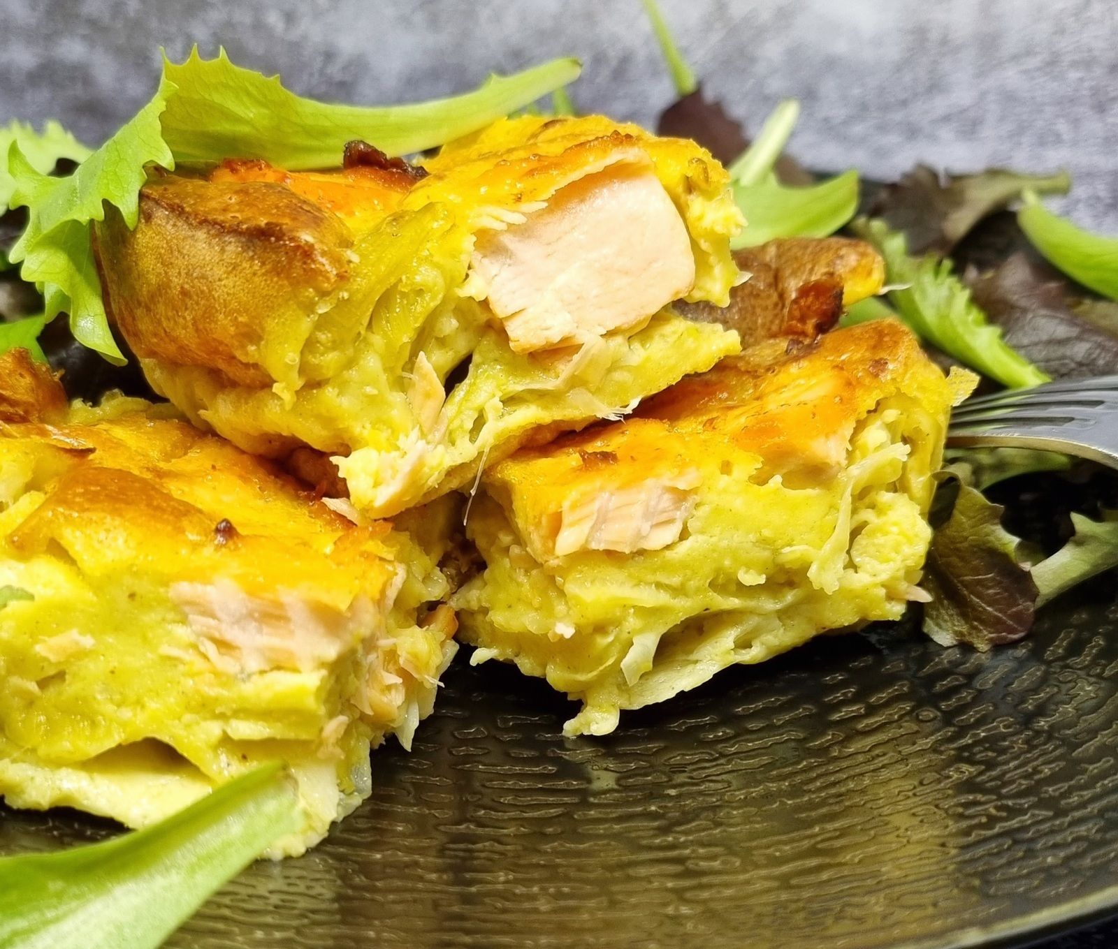 Quiche saumon poireaux sans pâte