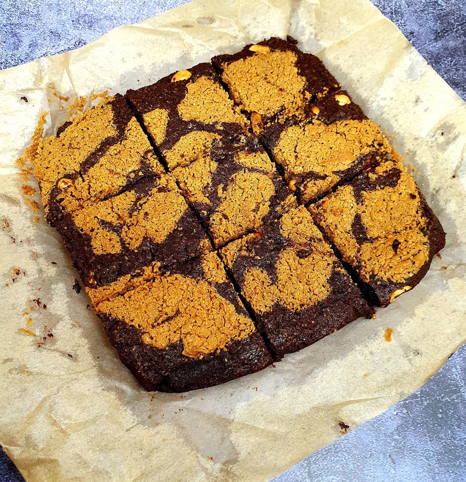 Brownies au chocolat et beurre de cacahuètes