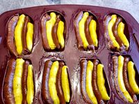 Madeleines marbrées chocolat pistache