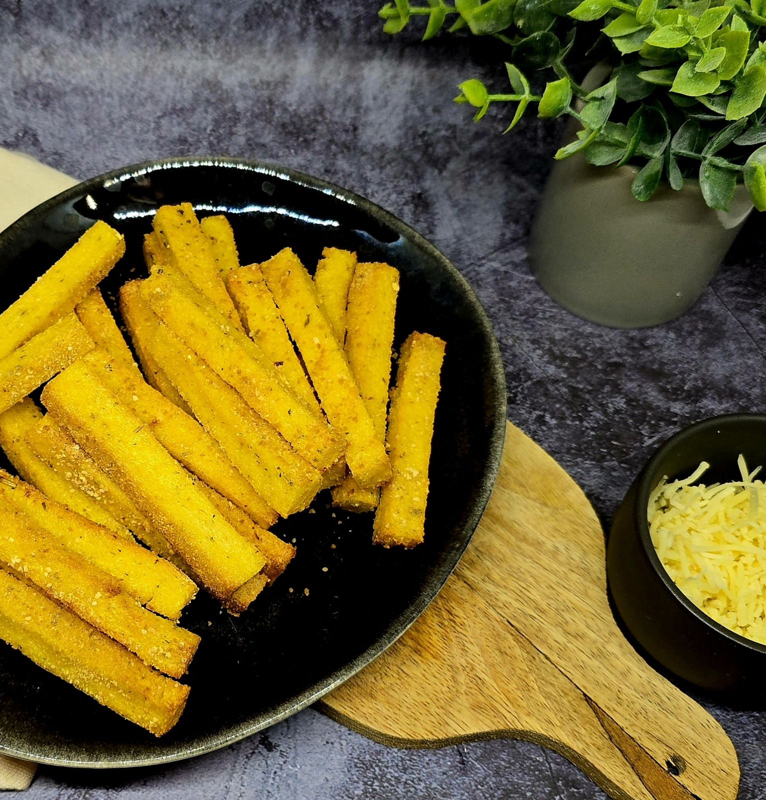 Frites de polenta au comté