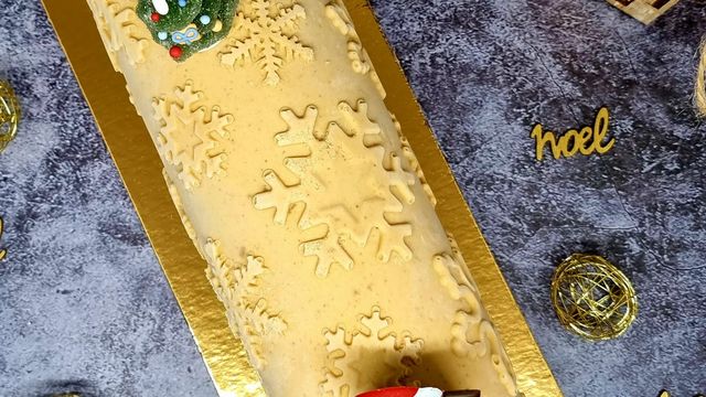 Bûche spéculoos mandarine