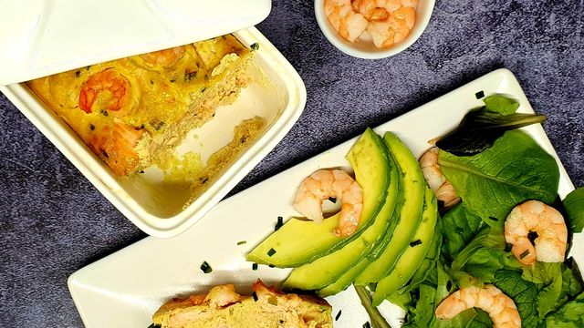 Terrine de saumon et crevettes au curry