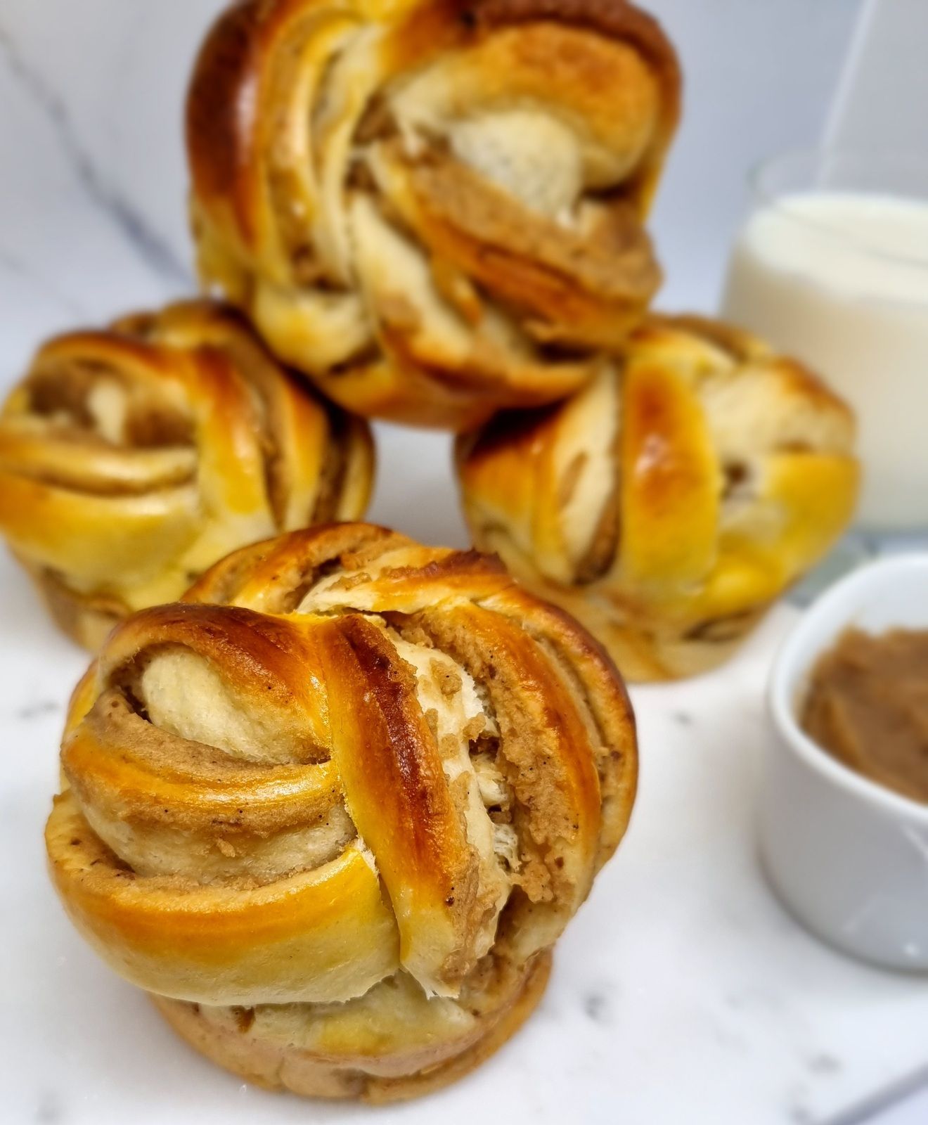Brioches tressées à la crème de marrons