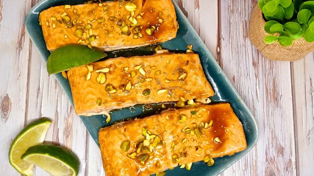 Pavés de saumon au sirop d'érable et à la bière