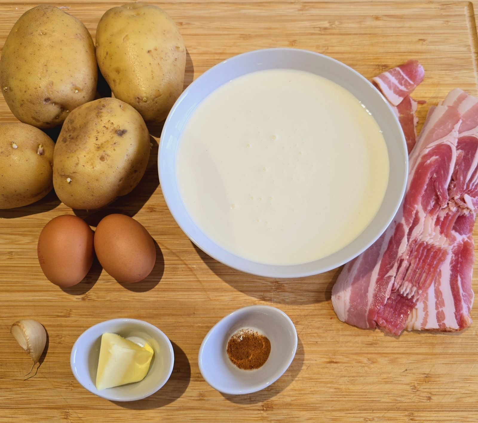 Gâteau de pommes de terre à la poitrine fumée