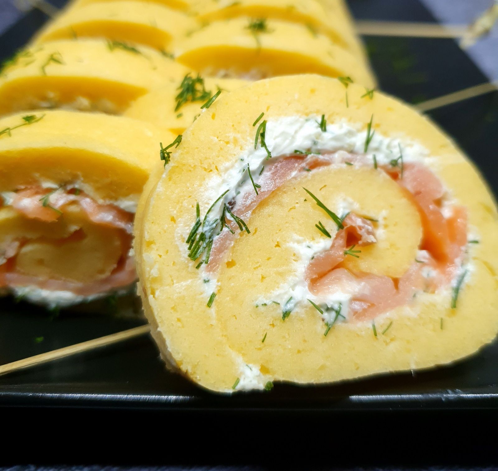 Bûche salée au saumon fumé