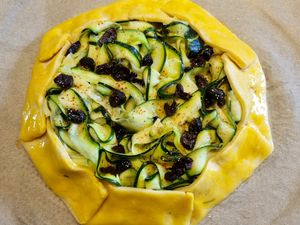 Tarte rustique courgettes et burrata