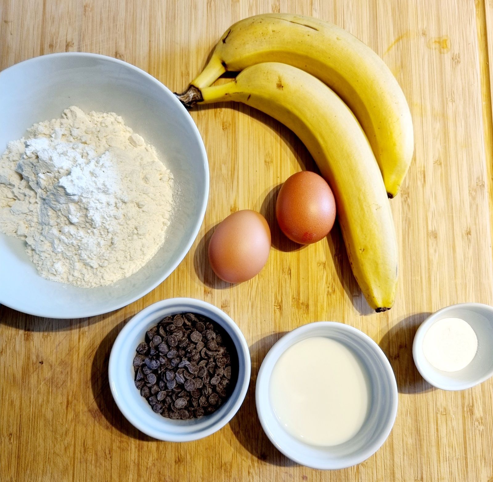 Pancakes healthy banane chocolat noir