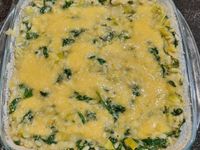 Gâteau de riz aux poireaux et épinards