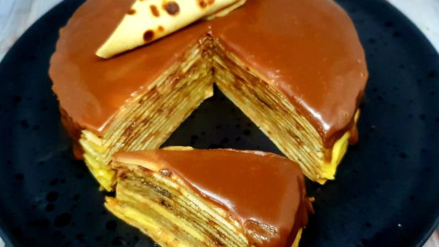 Gâteau de crêpes passion chocolat