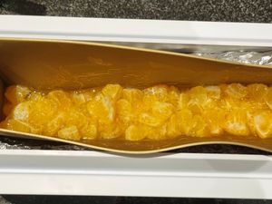 Bûche clémentine et chocolat au caramel