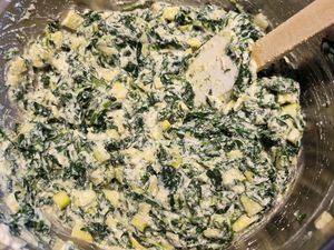 Crêpes aux épinards gratinées