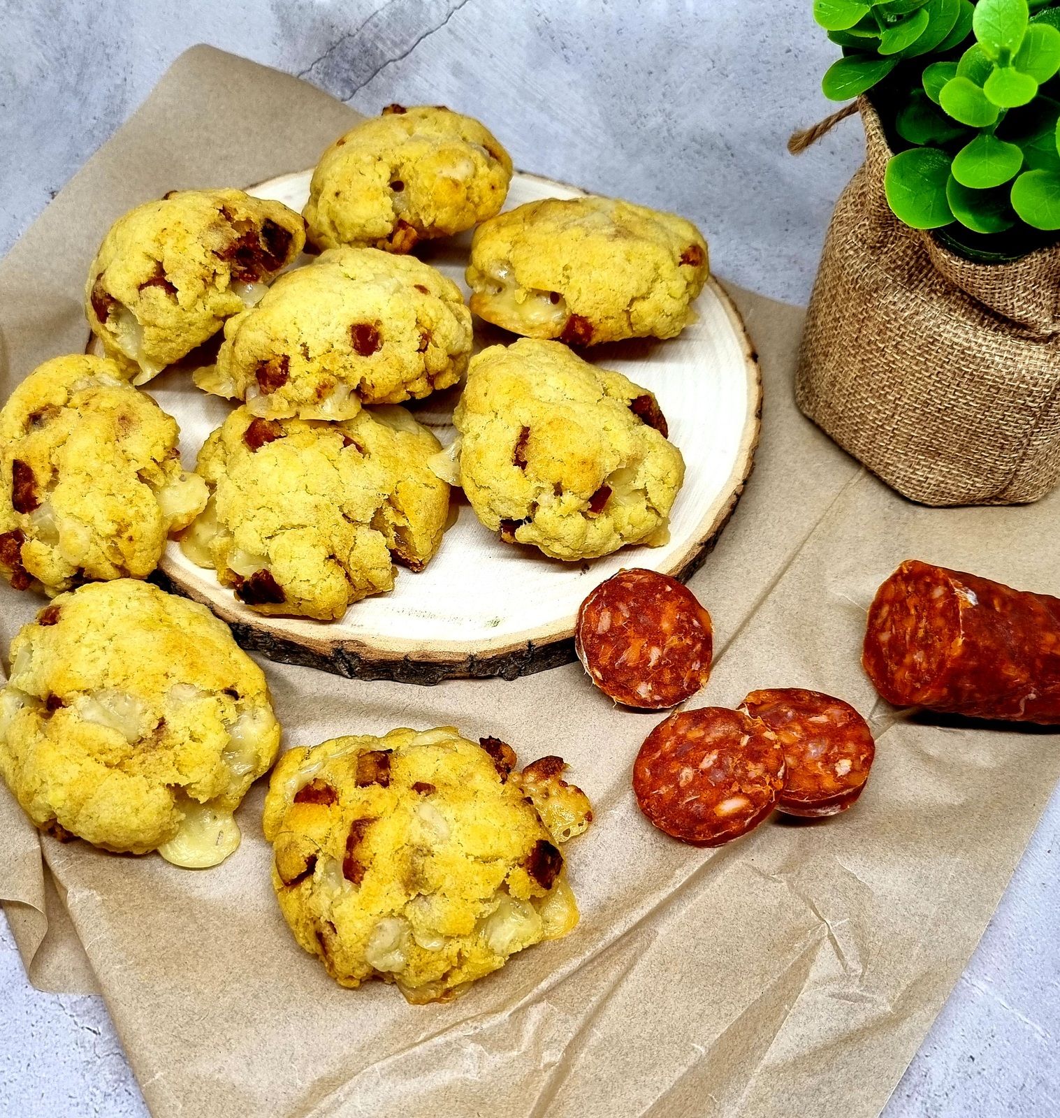Cookies salé au comté et chorizo