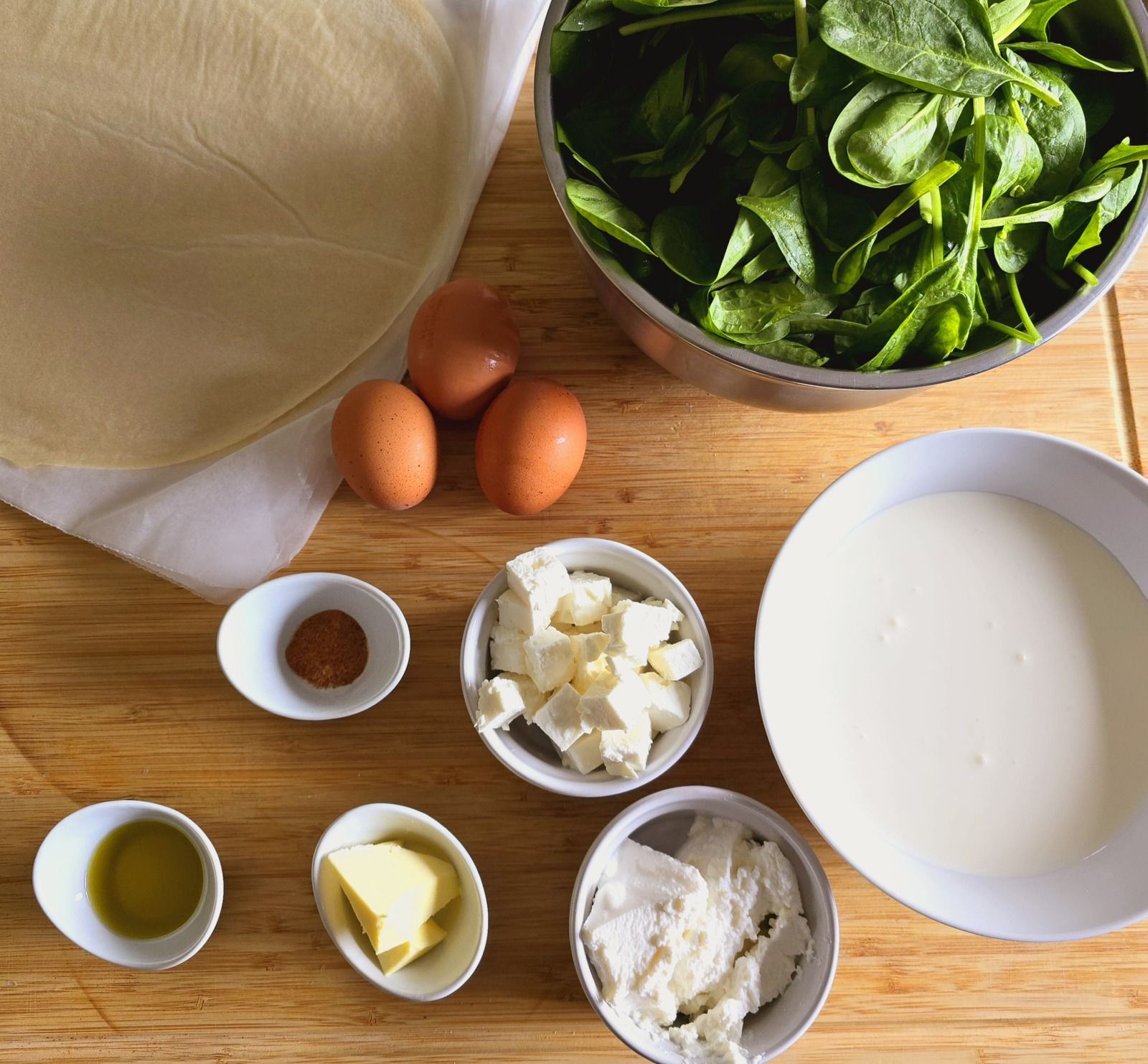 Tarte croustillante épinards et fêta