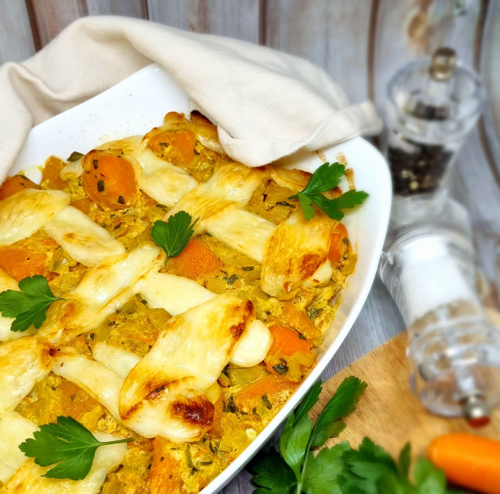 Gratin de potiron et halloumi