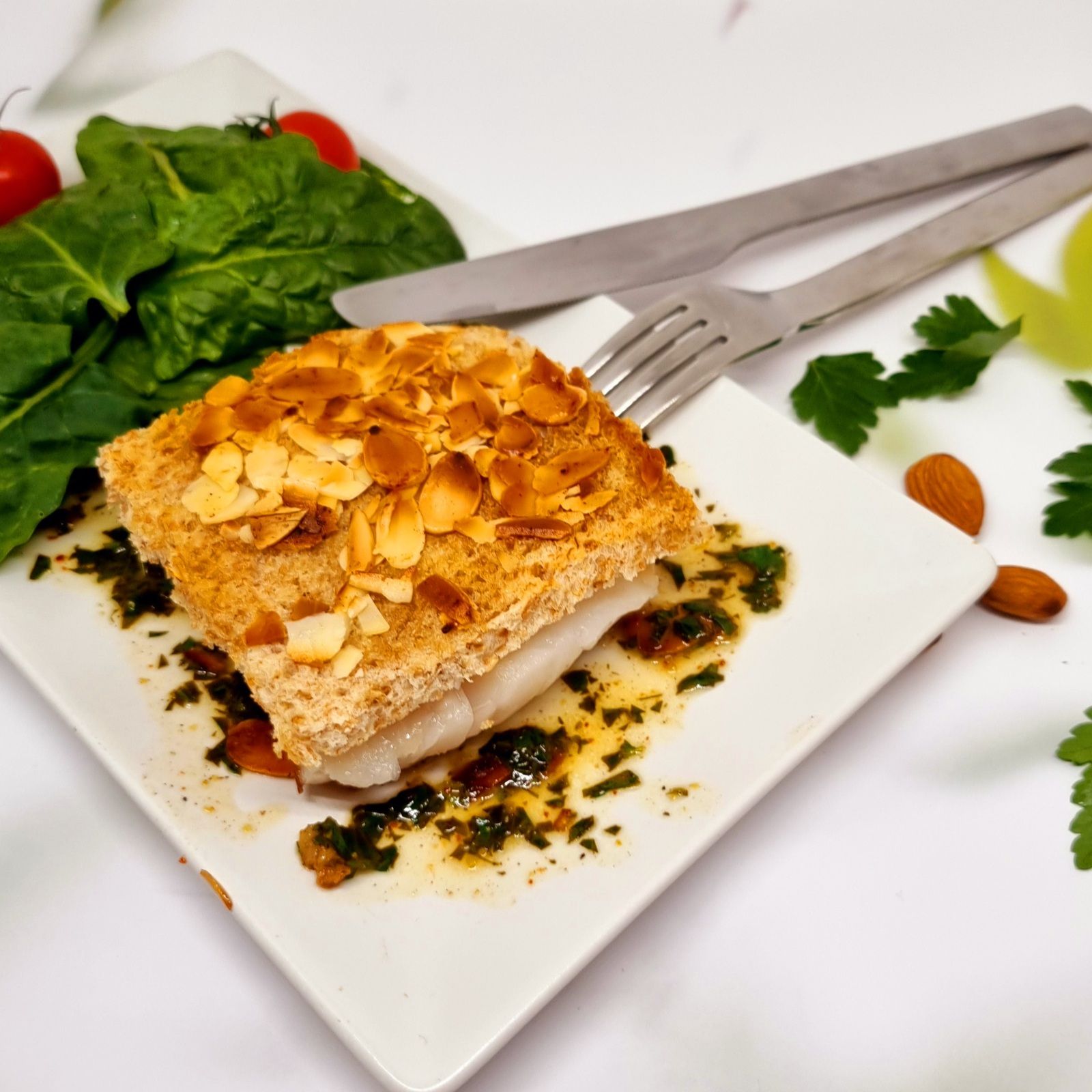 Cabillaud en croûte d'amande