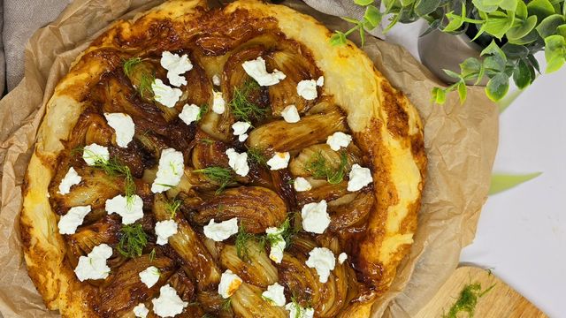 Tatin de fenouil au chèvre