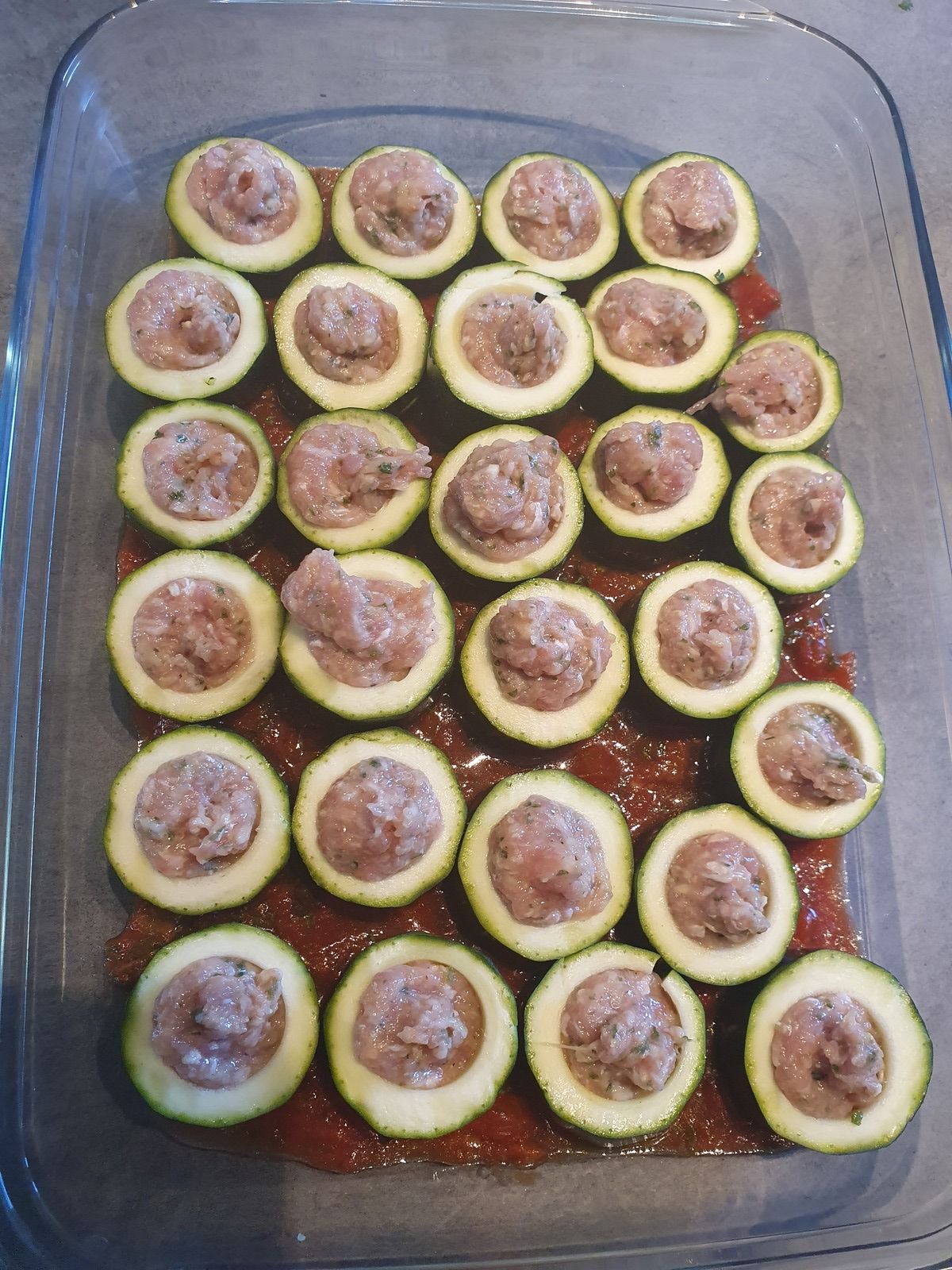 Gratin de courgettes farcies