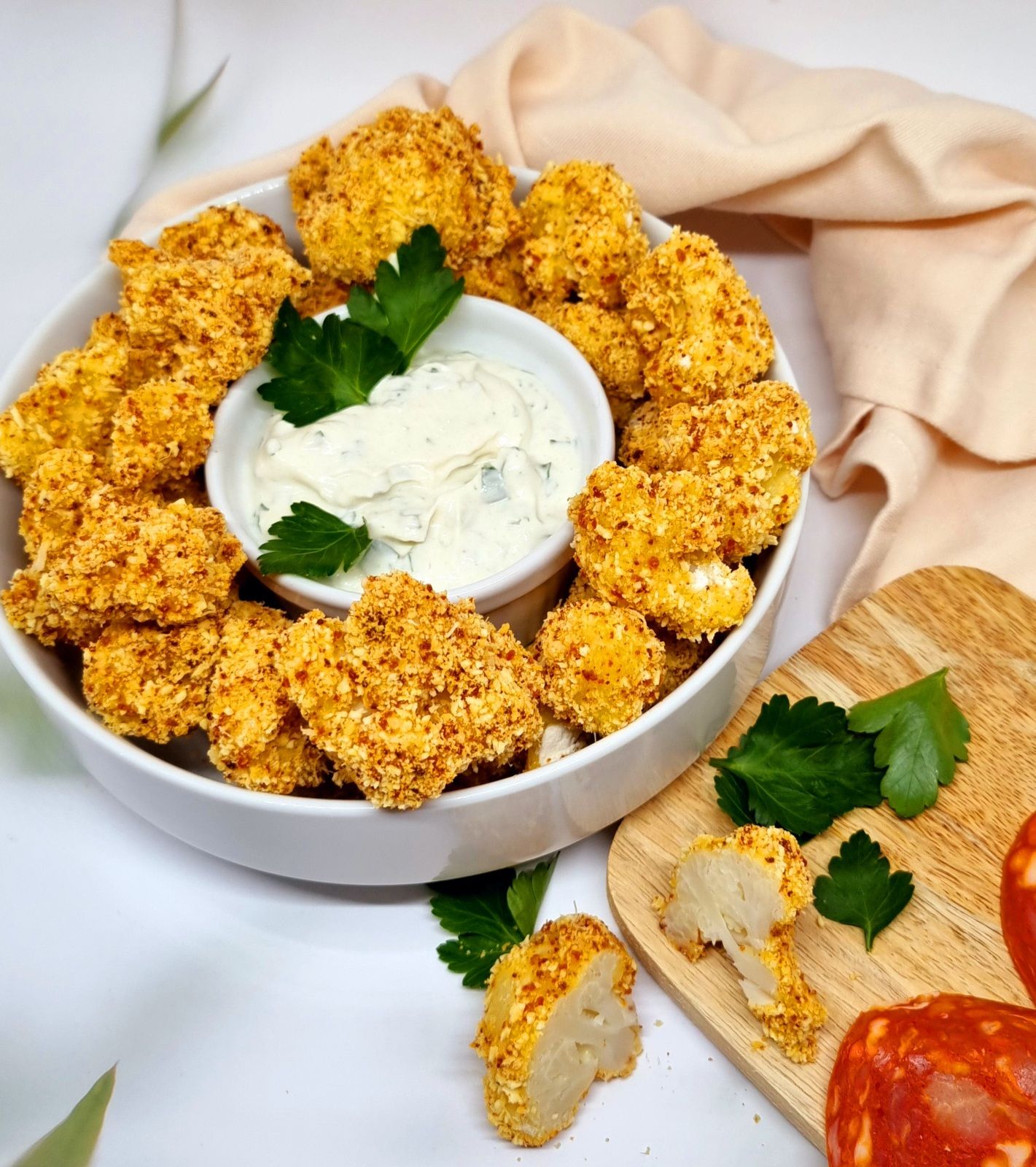 Beignets de chou fleur au chorizo