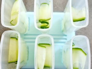 Popsicle concombre citron vert et menthe