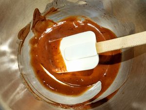 Bûche clémentine et chocolat au caramel