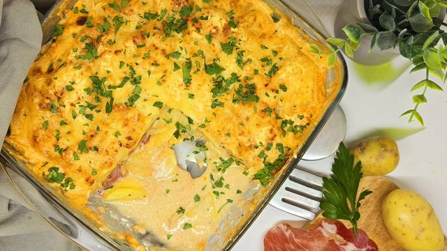 Gratin de pommes de terre et coppa