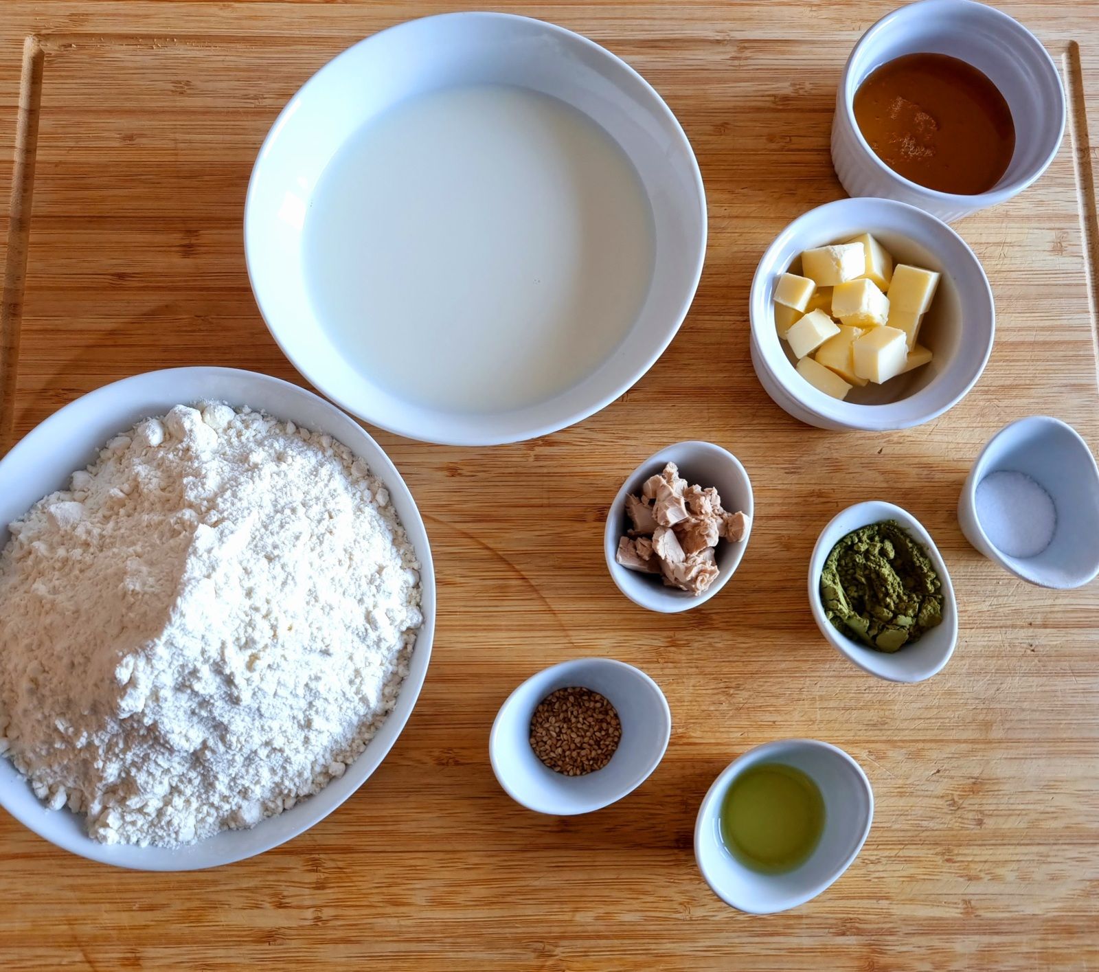 Pain brioché roulé au matcha