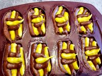 Madeleines marbrées chocolat pistache