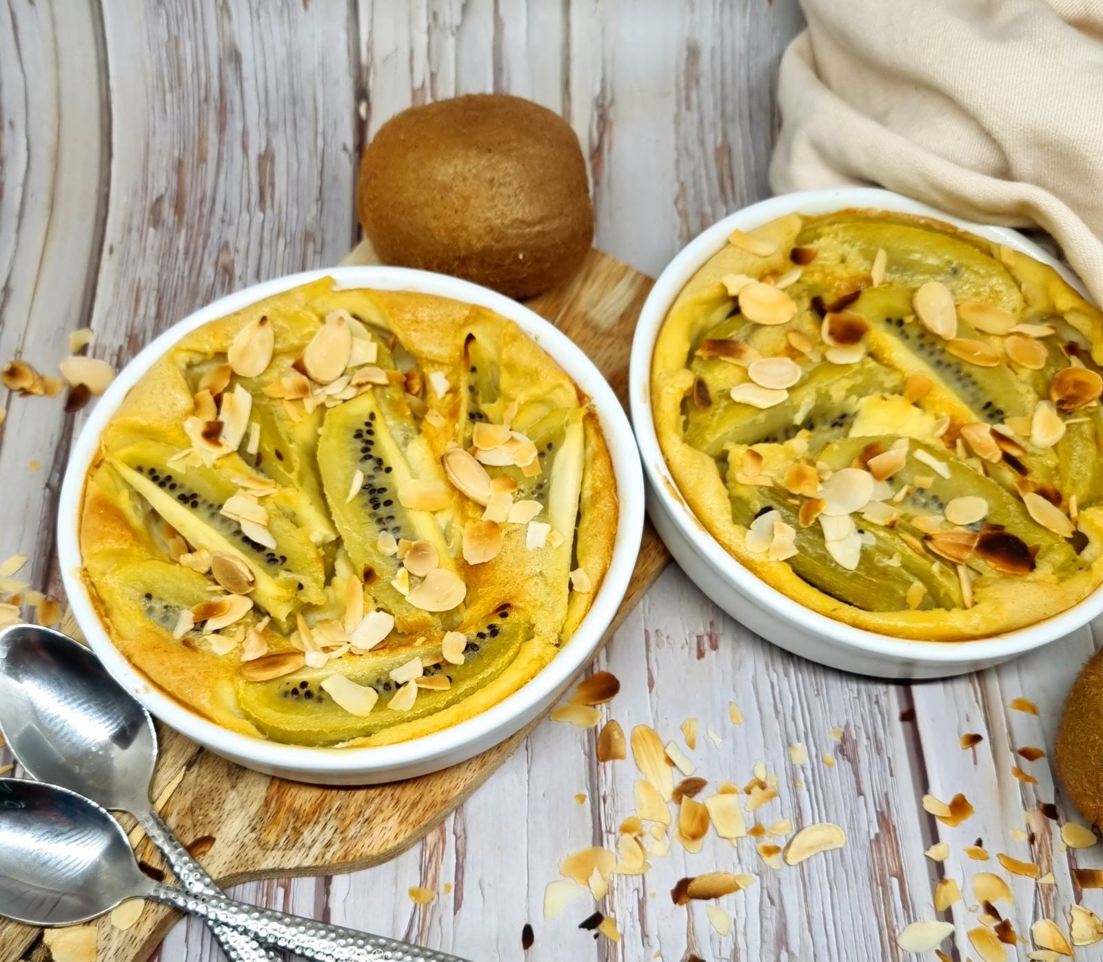 Clafoutis de kiwi et lait d'amande