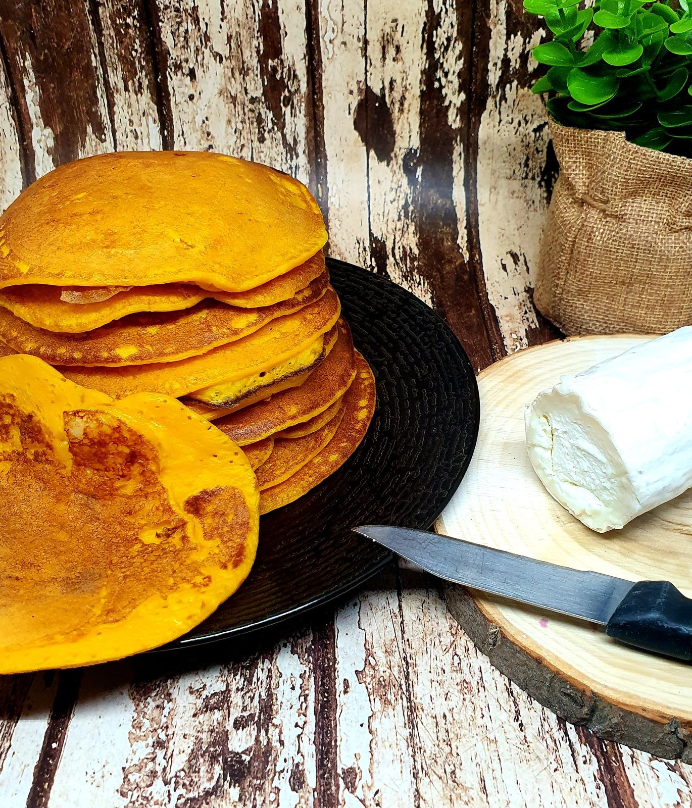 Blinis de potimarron au chèvre