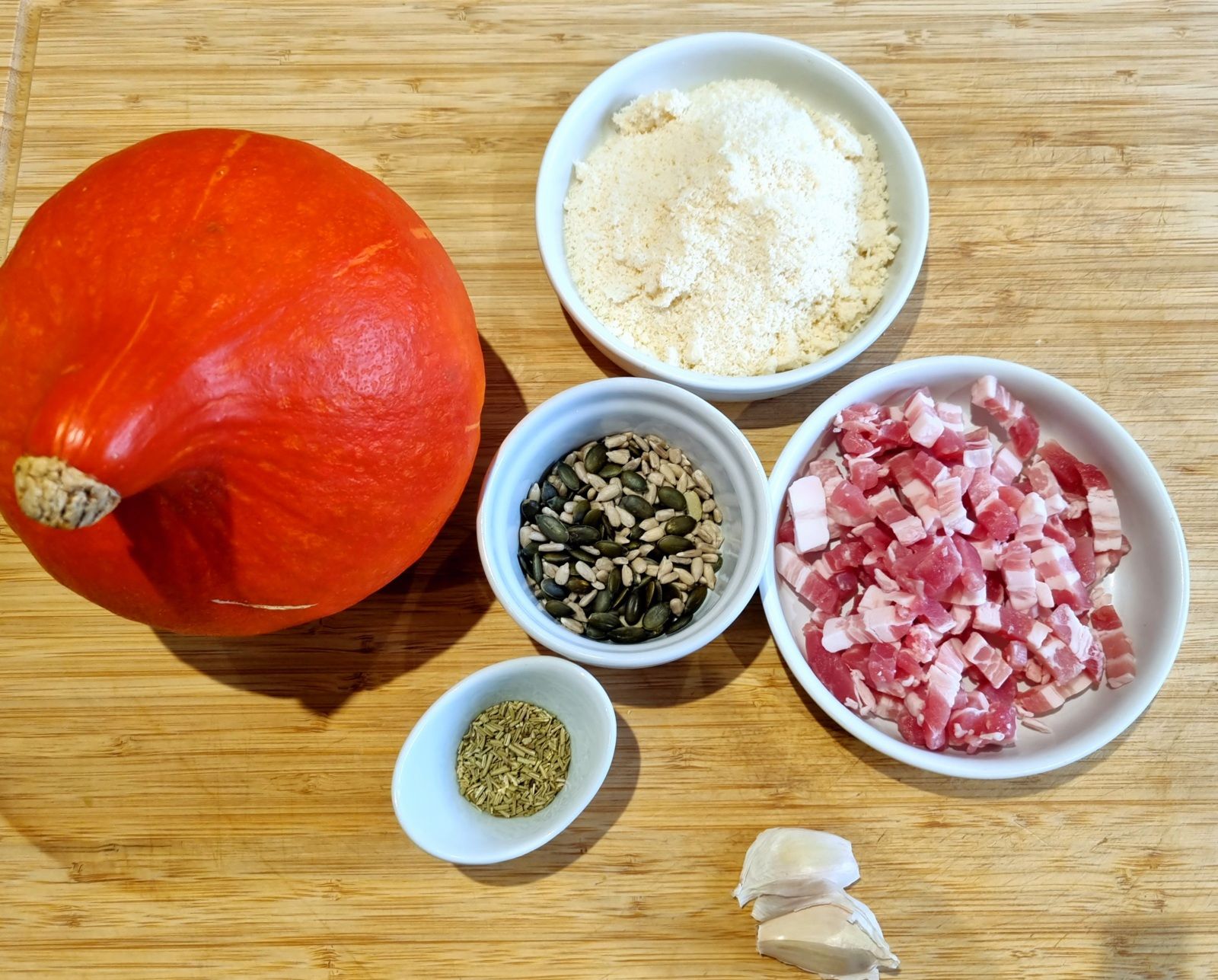 Gratin de potimarron au lard