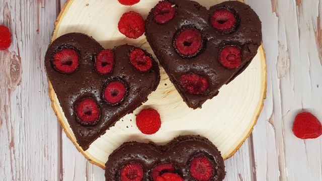 Brownie aux framboises