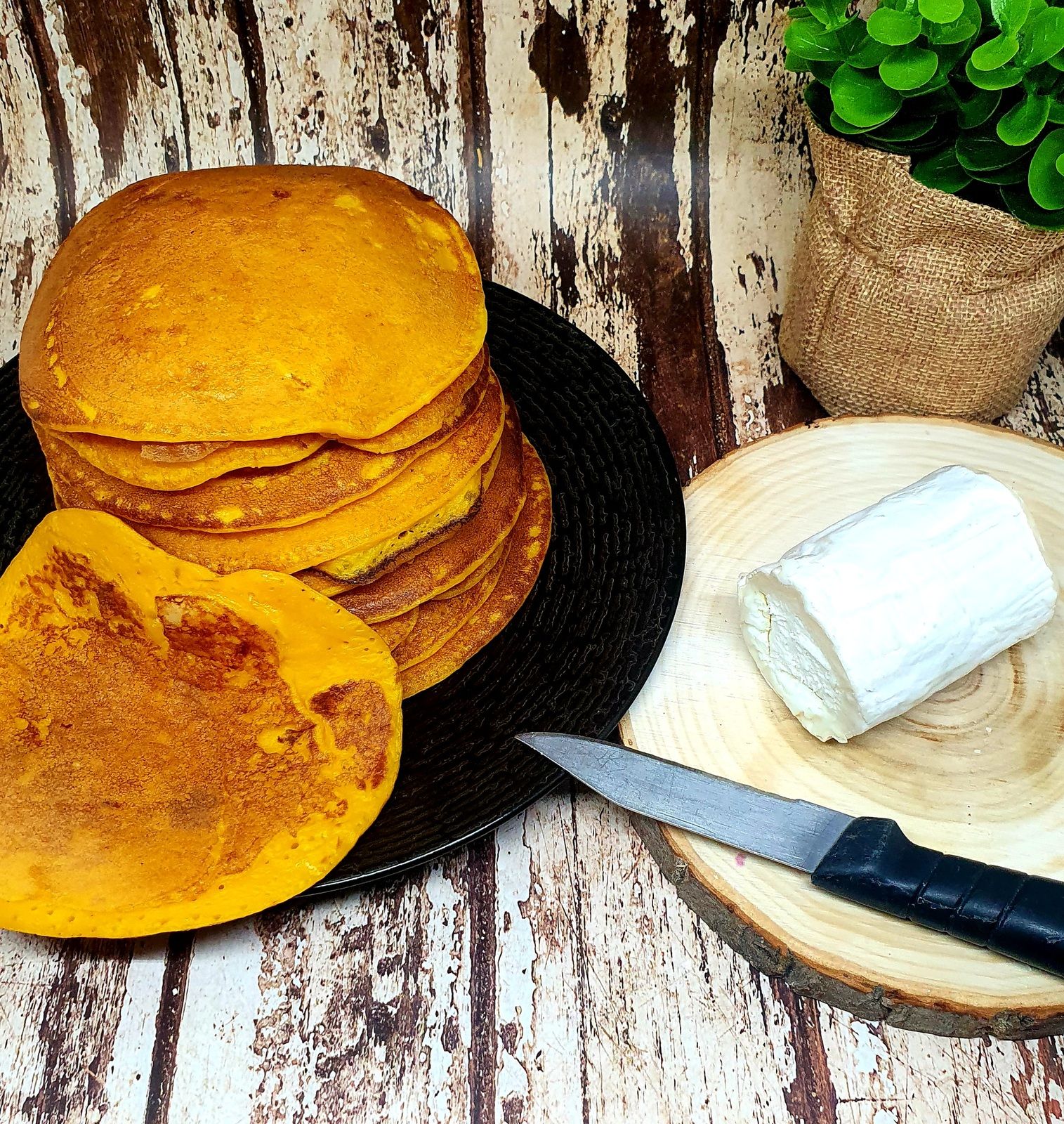 Blinis de potimarron au chèvre