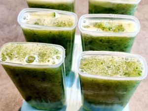 Popsicle concombre citron vert et menthe