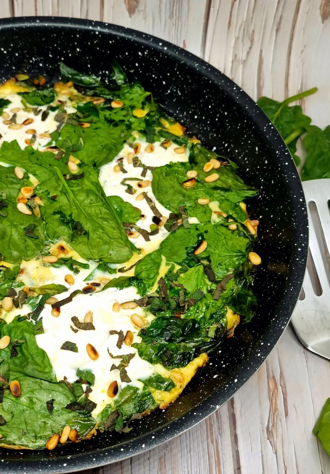 Fritatta épinards et burrata