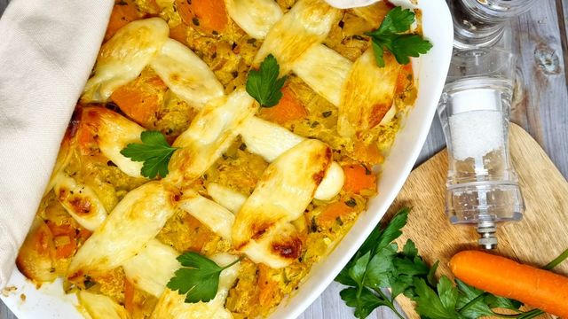 Gratin de potiron et halloumi