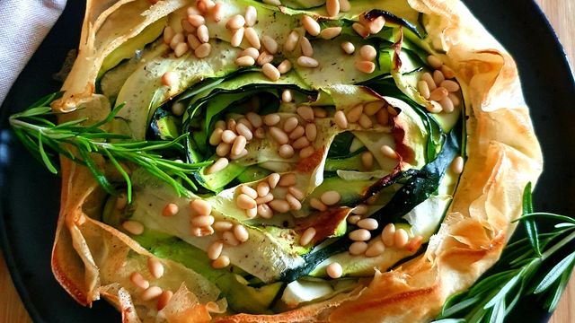 Tarte rustique express courgettes et brousse