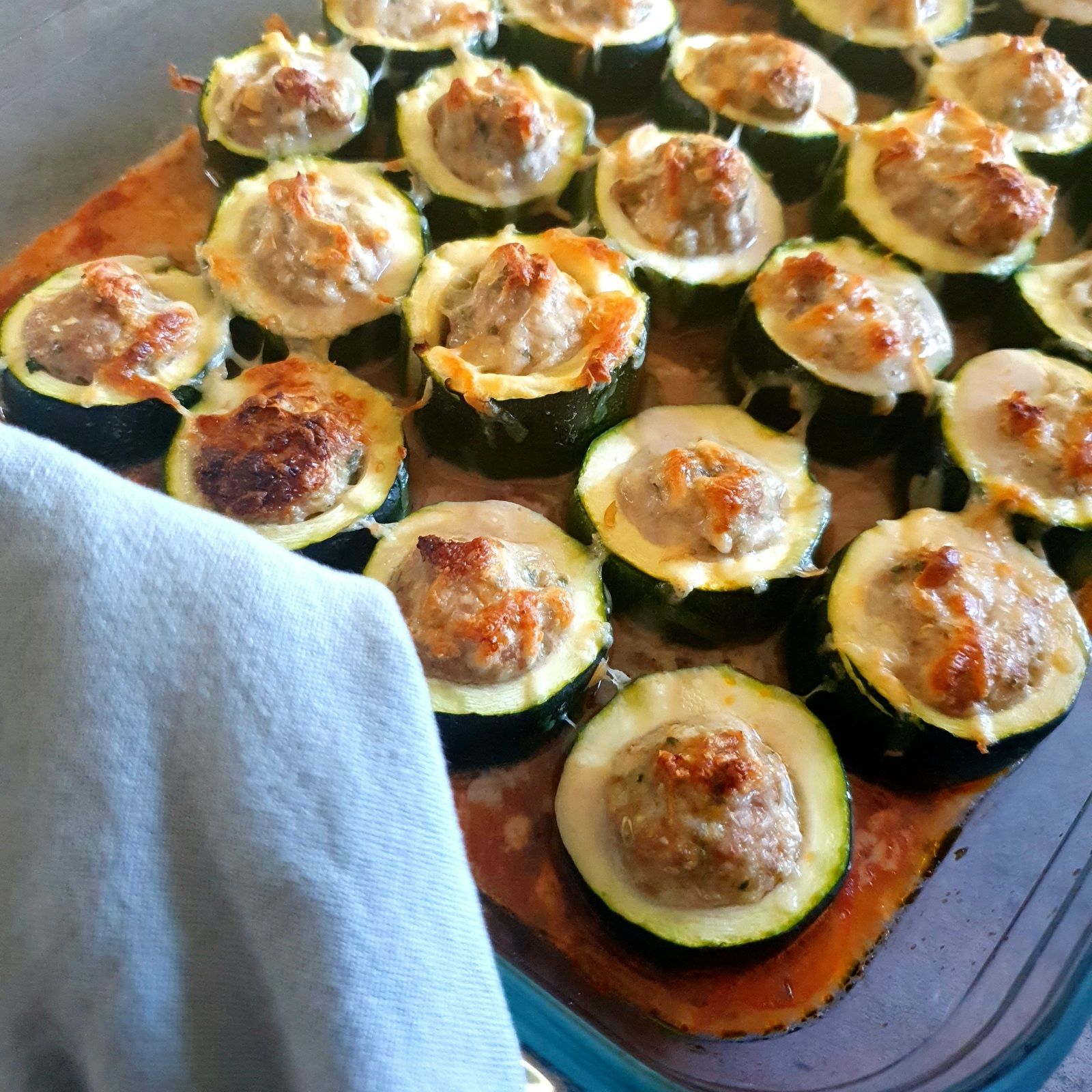 Gratin de courgettes farcies