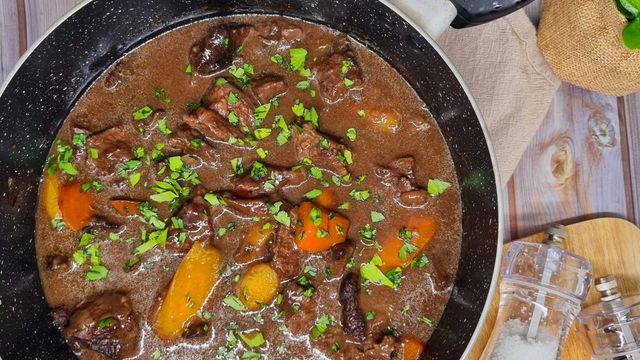 Joue de bœuf à la bière brune