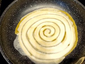 Crêpes tourbillon au thé matcha