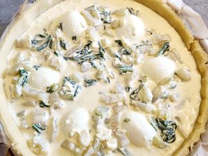 Quiche aux blettes et aux œufs durs