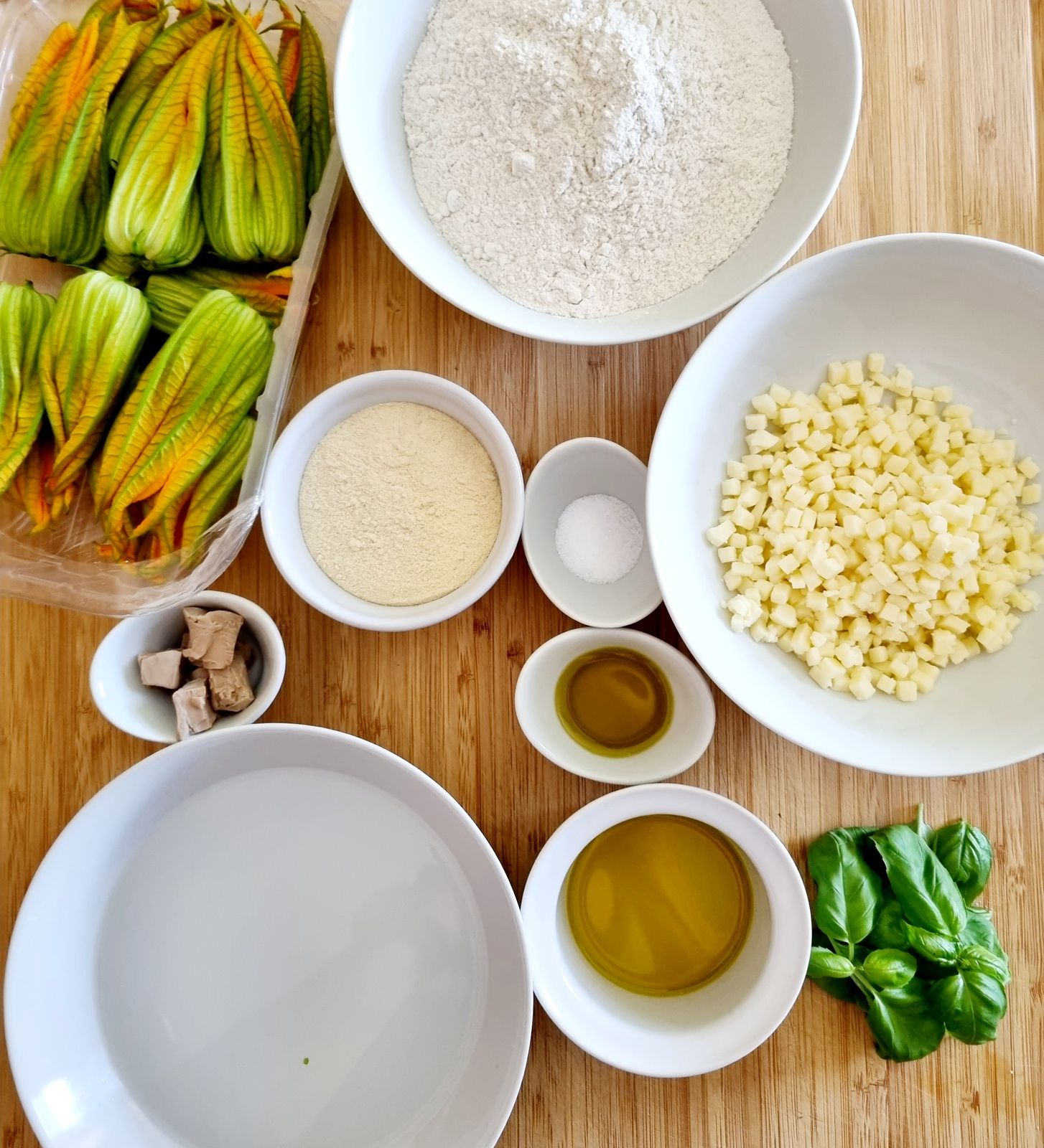 Pizza aux fleurs de courgette