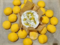 Camembert rôti et sa couronne de pains à la patate douce