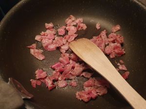 Courge spaghetti à la carbonara