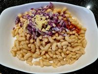 Gratin de haricots blancs et épinards