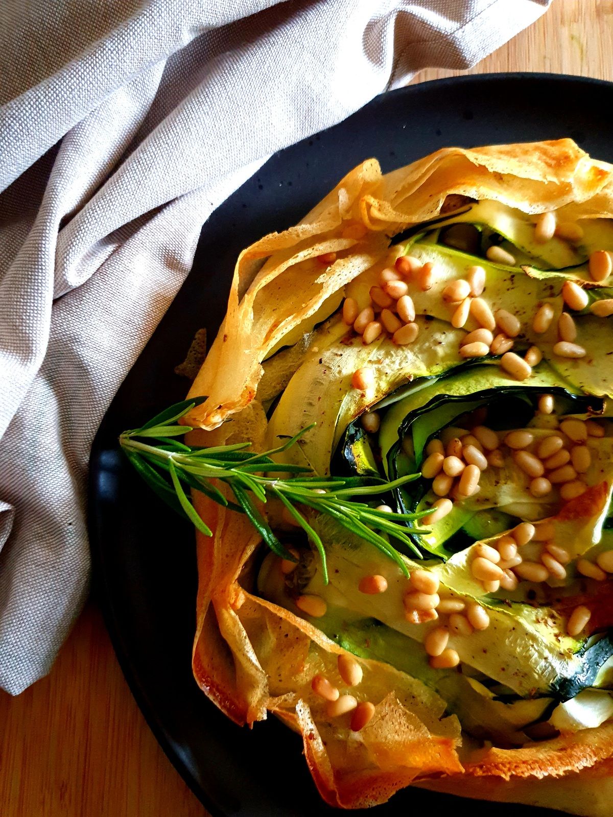 Tarte rustique express courgettes et brousse